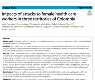 Publication: impacts on female workers